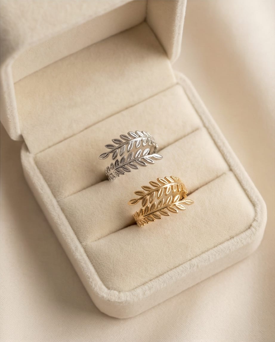 Anillo acero inoxidable dorado o plateado ajustable, hipoalergénico, resistente al agua